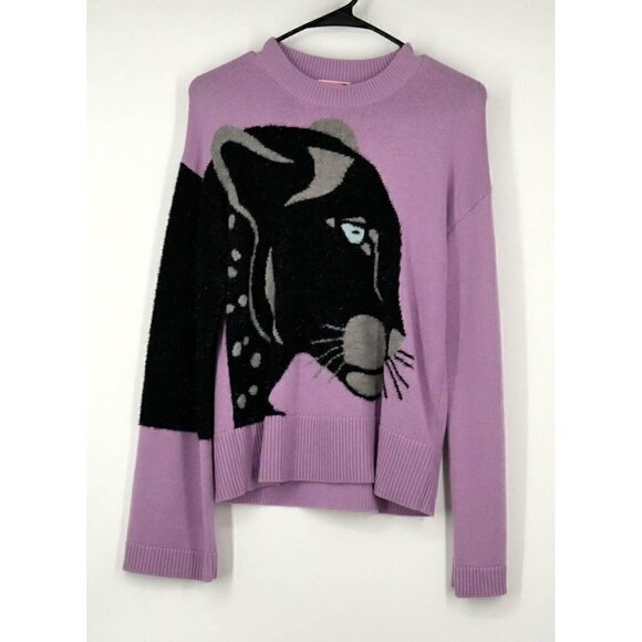 NWT Kate Spade Wool Panther Sweater in Lilac Purple XS - Picture 4 of 5